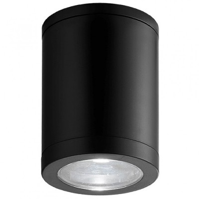 Φωτιστικό Σποτ Οροφής Φ70 Κατεύθυνσης με ντουί GU10 Polycarbonate Μαύρο IP54 96DL306/BL